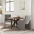 Blagovačke stolice s kotačima 2 pcs Sivo-smeđa 58 x 65 x 94 cm