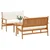 Vidaxl Vrtna sedežna garnitura 3 szt. Rjava 120 x 65,5 x 79 cm