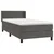 Vidaxl Box spring postelja z vzmetnico temno siva 80x200 cm žamet