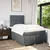 Vidaxl Box spring postelja z vzmetnico temno siva 120x200 cm blago