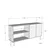 HANAH HOME Komoda Simple 150 White Travertine Gold