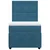 Vidaxl Box spring postelja z vzmetnico temno modra 100x200 cm žamet