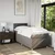 Vidaxl Box spring postelja z vzmetnico taupe 90x200 cm blago