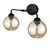 Zidno svetilo MELLE BLACK 2xE27/60W/230V