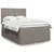 Vidaxl Box spring postelja z vzmetnico taupe 140x190 cm blago