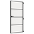 Sobna vrata tanka crna 93x201,5 cm kaljeno staklo i aluminij