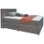 Hom`in POSTELJA BOXSPRINGx, les, tekstil, leseni material siva