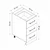 Hanah Home kuhinjski element Minar 4154, 40 cm, beli