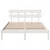 vidaXL Posteljni okvir s headboardom Bela 150x200 cm iz trdega lesa bor