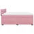 Vidaxl Box spring postelja z vzmetnico roza 200x200 cm žamet