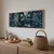 WallXpert uramljena MDF slika ARTSNTMDL11, kubistička kompozicija u plavim i sivim tonovima, 33 x 70 cm