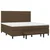 Vidaxl Box spring postelja z vzmetnico temno rjav 200x200 cm blago