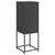 Visoka komoda crna 36x39x107 cm čelična