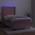 Vidaxl Box spring postelja z vzmetnico LED roza 90x200 cm žamet