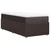 Vidaxl Box spring postelja z vzmetnico temno rjava 100x200 cm blago