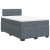 vidaXL Box spring postelja z vzmetnico temno siva 120x200 cm žamet