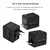 Potovalni adapter Techsuit HHT148 EU/UK/AUS/US, PD 20W, QC, USB, USB-C - črn