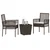Bistro set za vrt 3 pcs Smeđa poliratan