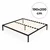 ModernHome metalni krevet 190 × 200 cm sa podnicom, crni