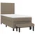Vidaxl Box spring postelja z vzmetnico taupe 100x200 cm blago