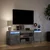 TV ormarić s LED svjetlima boja betona 139,5x34x50 cm drveni