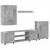 Set TV komoda Zidne 4 pcs Betonski sivi Konstruirano drvo