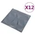 Zidne panele 12 pcs Dijamant siva 50 x 50 cm XPS pjena