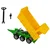 slomart LEAN TOYS Traktor z rdečo kabino in rumeno prikolico, 50 cm