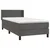 Vidaxl Box spring postelja z vzmetnico temno siv 90x190 cm žamet