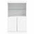 Komoda s LED svjetlima bijela 60,5x37x100 cm