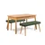 HANAH HOME Trpezarijski sto sa 2 klupe Costa 1070 Atlantic Pine Green