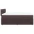 Vidaxl Box spring postelja z vzmetnico temno rjav 140x190 cm blago