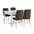 Hanah Home Trpezarijski set Costa, 5 delova, Belo-antracit