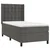 Vidaxl Box spring postelja z vzmetnico temno siv 90x190 cm žamet
