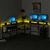 Hanah Home Radni sto Greta RGB, Crni