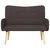 Vidaxl Kavč za 2 osebi Temno rjava 115 x 61 x 87 cm Blago