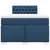 Vidaxl Box spring postelja z vzmetnico moder 120x200 cm blago