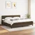 Vidaxl Box spring postelja z vzmetnico temno rjav 200x200 cm blago