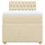 Vidaxl Box spring postelja z vzmetnico krem 80x200 cm blago