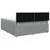 vidaXL Postelja boxspring z vzmetnico Svetlo siva 200 x 200 cm Blago