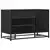 Klupa za cipele crna 80x40x53,5 cm od drveta i metala