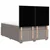 Vidaxl Box spring postelja z vzmetnico taupe 160x200 cm blago