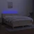Vidaxl Box spring postelja z vzmetnico LED krem 140x200 cm blago