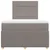 Vidaxl Box spring postelja z vzmetnico taupe 120x190 cm blago