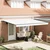 Skrovita tenda Bijelo 450 × 350 cm Tkanina i Aluminij