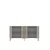 Hanah Home komoda Slim 150, 150 cm, bela / travertin / zlatna