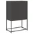 Visoka ploča crna 68x39x107 cm čelik