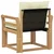 Vanjski kauč Čvrsto drvo akacije i Textilene Bijela