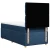 vidaXL vidaXL Box spring postelja z vzmetnico modra 100x200 cm blago, (21292020)