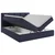 MID.YOU POSTELJA Z VZMETNICO 180 cm x 200 cm , leseni material, les, tekstil temno modra